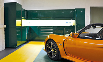 Lotus themed garage transformation by Dura Garages